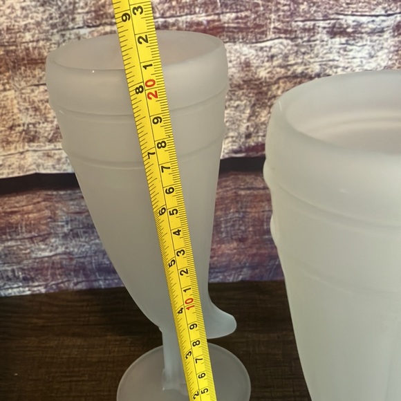 Viking Powder horn frosted glasses Tiara 60’s set of 4 - Picture 7 of 9